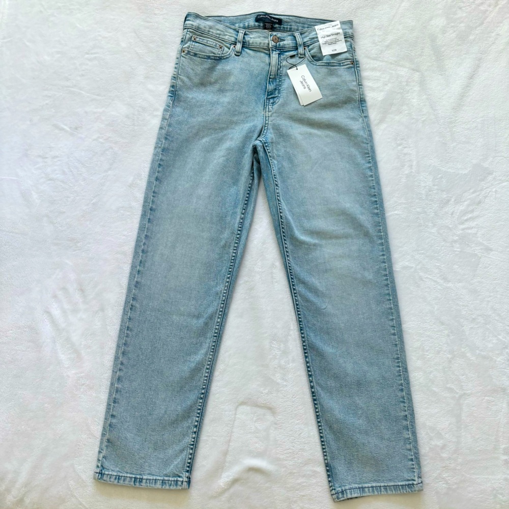 CALVIN KLEIN JEANS High Rise Straight Medium Wash Jeans--NWT--6/28